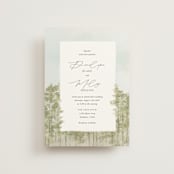 "Aspen" - Wedding Invitations in Lake by Robert and Stella - Front