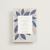 "Bouquet" - Wedding Invitations in Cobalt by Jen Owens - Front