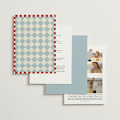 "Handwritten Letter" - Wedding Invitations in Blue Velvet by Helena Vitto - Back of Card Options