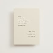 "Simply" - Wedding Invitations in Linen by Brianne Larsen - Front