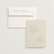 "Simply" - Wedding Invitations in Linen by Brianne Larsen - Invitation with Envelope