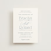 "Modern Romance" - Wedding Invitations in Navy by Hooray Creative - Front