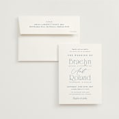 "Modern Romance" - Wedding Invitations in Navy by Hooray Creative - Invitation with Envelope
