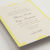"Campania" - Wedding Invitations in Limone by Megan Davis - Detail