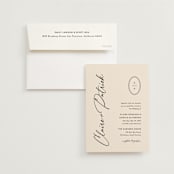 "Script and Monogram" - Wedding Invitations in Sand by Carolyn MacLaren - Invitation with Envelope
