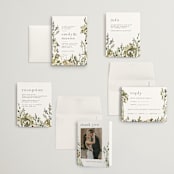 "We Walk Together" - Wedding Invitations in Evergreen by Petra Kern - Invitation Suite