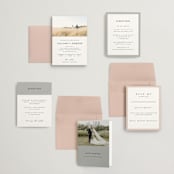 "Picturesque" - Wedding Invitations in Linen by Christie Garcia - Invitation Suite