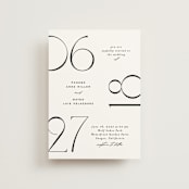 "Numerical" - Wedding Invitations in Lily by Owl and Toad - Front