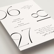 "Numerical" - Wedding Invitations in Lily by Owl and Toad - Detail