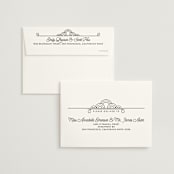 "Deco Nouveau" - Wedding Invitations in Cream by GeekInk Design - FREE Recipient Addressing