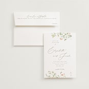 "Brynn" - Wedding Invitations in Toffee by Everett Paper Goods - Invitation with Envelope
