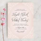 "Elegant Lace" - Wedding Invitations in Blush by Hooray Creative - Front