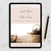 "Elegant Lace" - Wedding Invitations in Blush by Hooray Creative - FREE Wedding Website