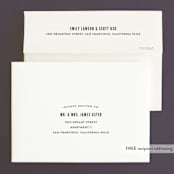 "Classic Type" - Wedding Invitations in Mocha by Melissa Egan of Pistols - FREE Recipient Addressing