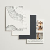 "Memo" - Wedding Invitations in Charcoal by Blustery August - Back of Card Options
