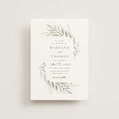 "Sweeping" - Wedding Invitations in Linen by Carolyn Nicks - Front