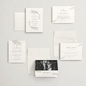 "Sweeping" - Wedding Invitations in Linen by Carolyn Nicks - Invitation Suite