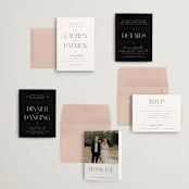 "Modern Type" - Wedding Invitations in Moon by Heather Cairl - Invitation Suite
