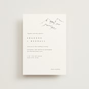 "Sketched Mountains" - Wedding Invitations in Snow by Mere Paper - Front