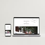 "Sketched Mountains" - Wedding Invitations in Snow by Mere Paper - FREE Wedding Website