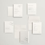 "Sketched Mountains" - Wedding Invitations in Snow by Mere Paper - Invitation Suite
