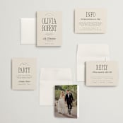 "Riviera" - Wedding Invitations in Linen by Kelly Schmidt - Invitation Suite