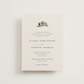 "Tuscan Hill" - Wedding Invitations in Creme by Kate Ahn - Front