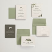 "Tuscan Hill" - Wedding Invitations in Creme by Kate Ahn - Invitation Suite