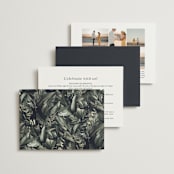 "Vintage Botanicals" - Wedding Invitations in Sage by GeekInk Design - Back of Card Options