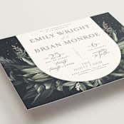"Vintage Botanicals" - Wedding Invitations in Sage by GeekInk Design - Detail