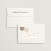 "Leaf Cascade" - Wedding Invitations in Latte by Alethea and Ruth - FREE Recipient Addressing