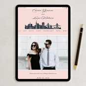 "Big City - San Francisco" - Wedding Invitations in Blush by Hooray Creative - FREE Wedding Website