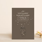 "Fireflies" - Wedding Invitations in Zuni Brown by Paige Rothhaar - Front