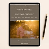 "Fireflies" - Wedding Invitations in Zuni Brown by Paige Rothhaar - FREE Wedding Website