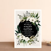 "Botanical Ring" - Wedding Invitations in Ivory by Susan Moyal - Front