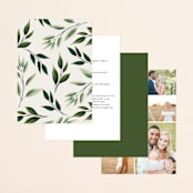 "Botanical Ring" - Wedding Invitations in Ivory by Susan Moyal - Back of Card Options