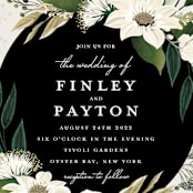 "Botanical Ring" - Wedding Invitations in Ivory by Susan Moyal - Detail
