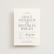 "Grand Scale" - Wedding Invitations in Caviar by Olivia Raufman - Front