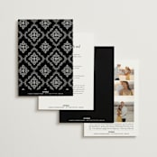 "Grand Scale" - Wedding Invitations in Caviar by Olivia Raufman - Back of Card Options