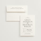 "Grand Scale" - Wedding Invitations in Caviar by Olivia Raufman - Invitation with Envelope