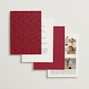 "Jaipur" - Wedding Invitations in Ruby by Mansi Verma - Back of Card Options