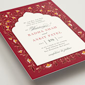 "Jaipur" - Wedding Invitations in Ruby by Mansi Verma - Detail