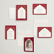 "Jaipur" - Wedding Invitations in Ruby by Mansi Verma - Invitation Suite