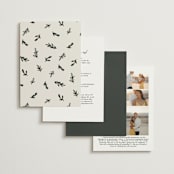 "Botanical Crest" - Wedding Invitations in Ink by Kelly Watkins - Back of Card Options