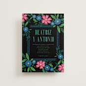 "Embroidery" - Wedding Invitations in Noche by Jackie Crawford - Front