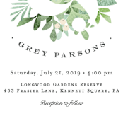 "Leafy ampersand" - Wedding Invitations in Mint Leaf by Jennifer Wick - Detail