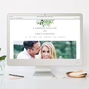 "Leafy ampersand" - Wedding Invitations in Mint Leaf by Jennifer Wick - FREE Wedding Website