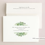 "Leafy ampersand" - Wedding Invitations in Mint Leaf by Jennifer Wick - FREE Recipient Addressing