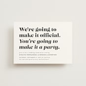 "Make it official" - Wedding Invitations in Panda by Lea Delaveris - Front