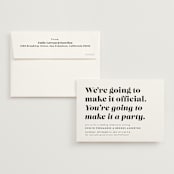 "Make it official" - Wedding Invitations in Panda by Lea Delaveris - Invitation with Envelope